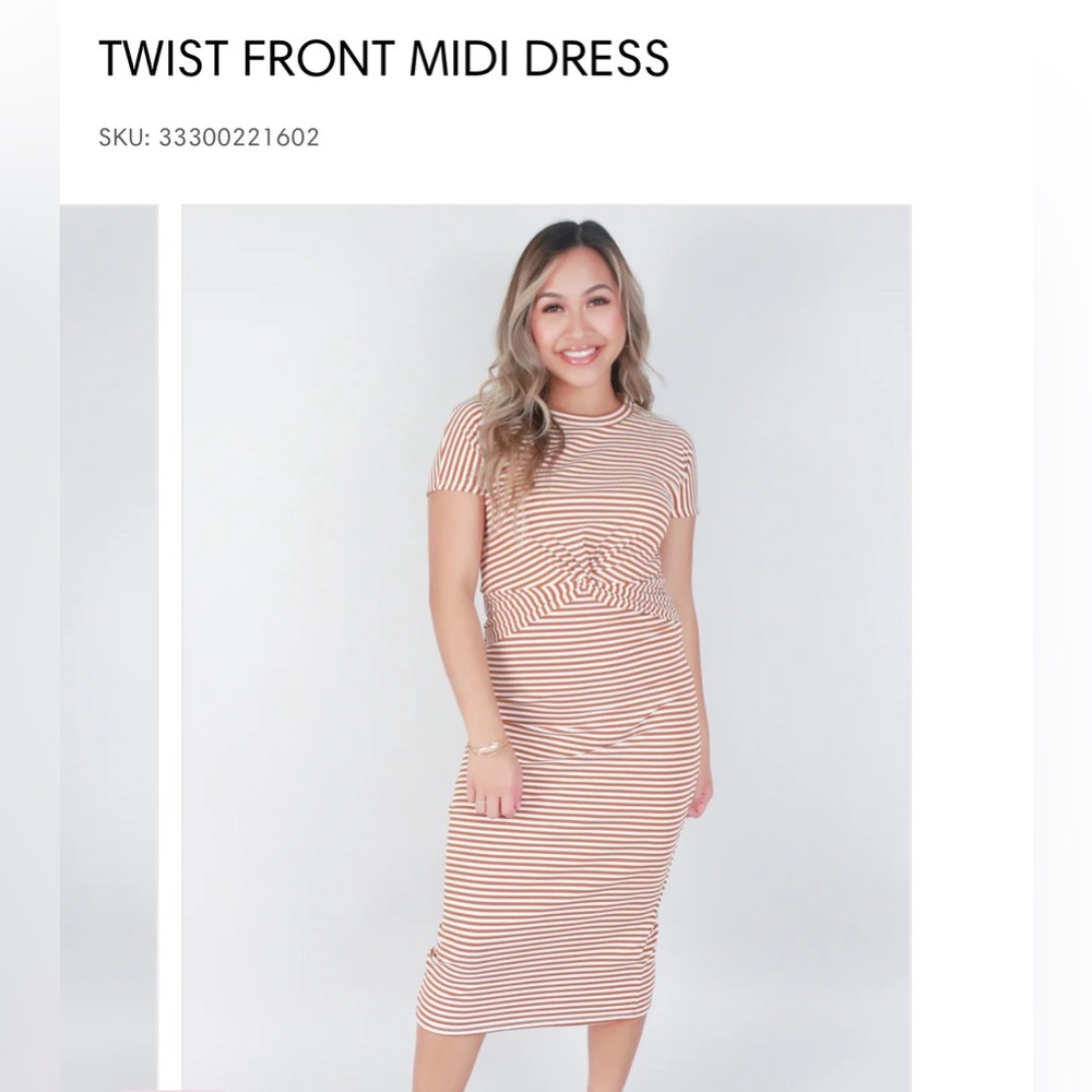 🎉FINAL PRICE🎉Twist Front Midi Dress